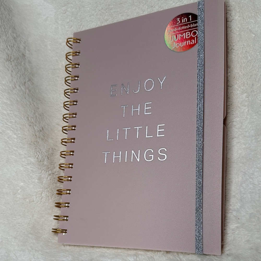 Enjoy the Little Things Spiral Journal Doodle Sketch Notebook Lines, Dots, Blank